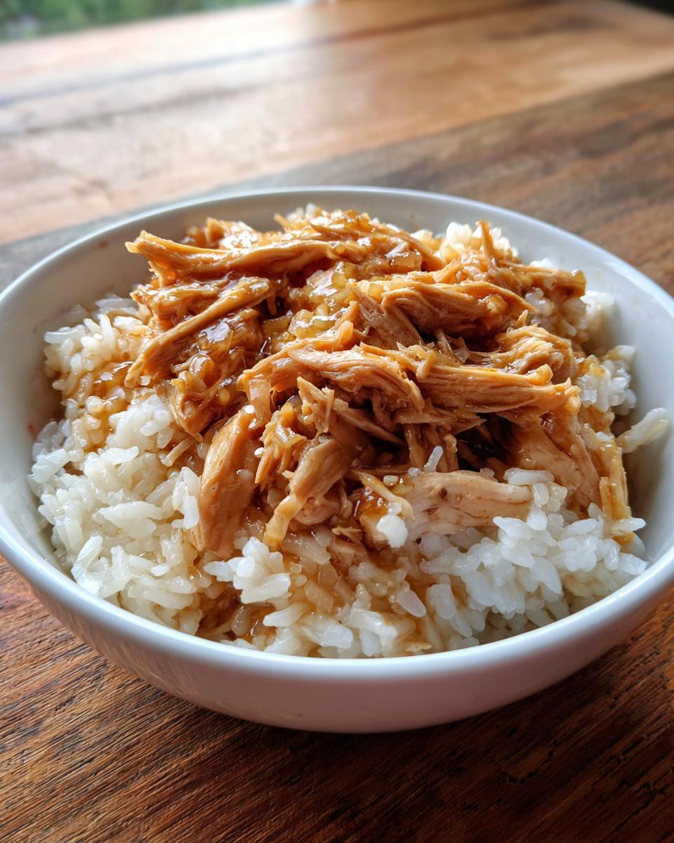 4 ingredient crockpot hawaiian chicken and rice - detail 1