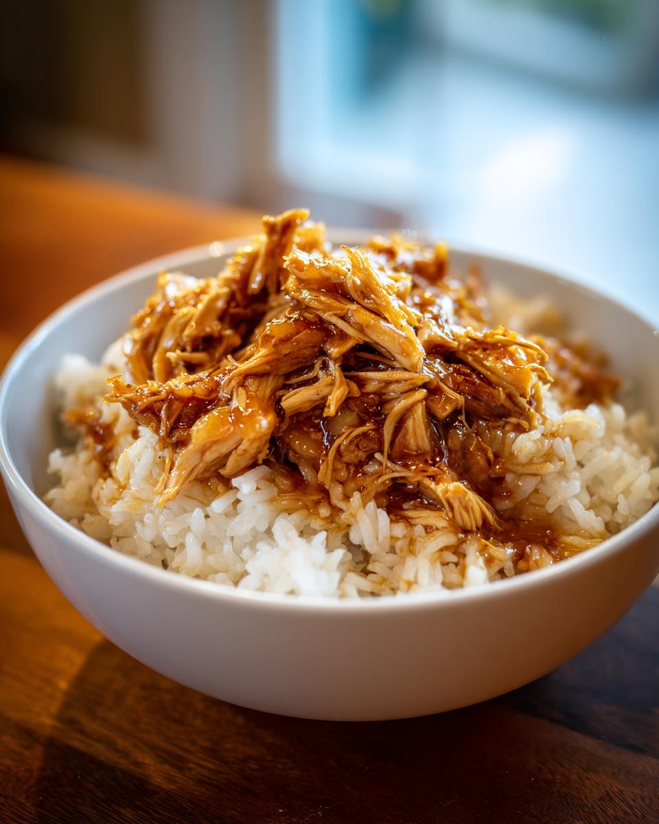 4 ingredient crockpot hawaiian chicken and rice - detail 2