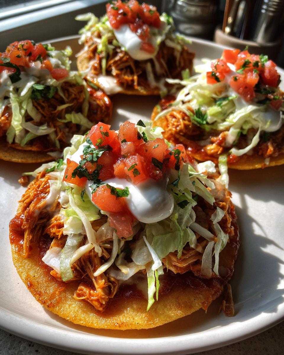 Mouthwatering Slow Cooker Chicken Tostadas in 1 Easy Step 7 Slow Cooker Chicken Tostadas - detail 3