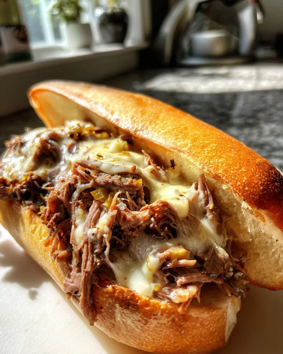 Slow Cooker Italian Beef Sandwiches with 3 Secret Ingredients 7 Slow Cooker Italian Beef Sandwiches - detail 2