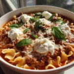 Slow cooker Lasagna Soup