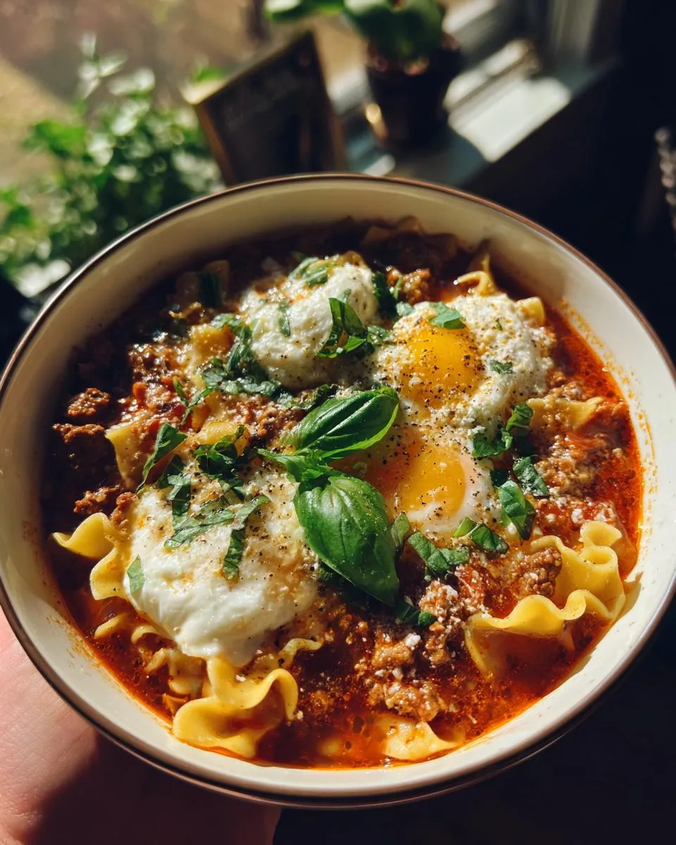 Slow cooker Lasagna Soup - detail 2