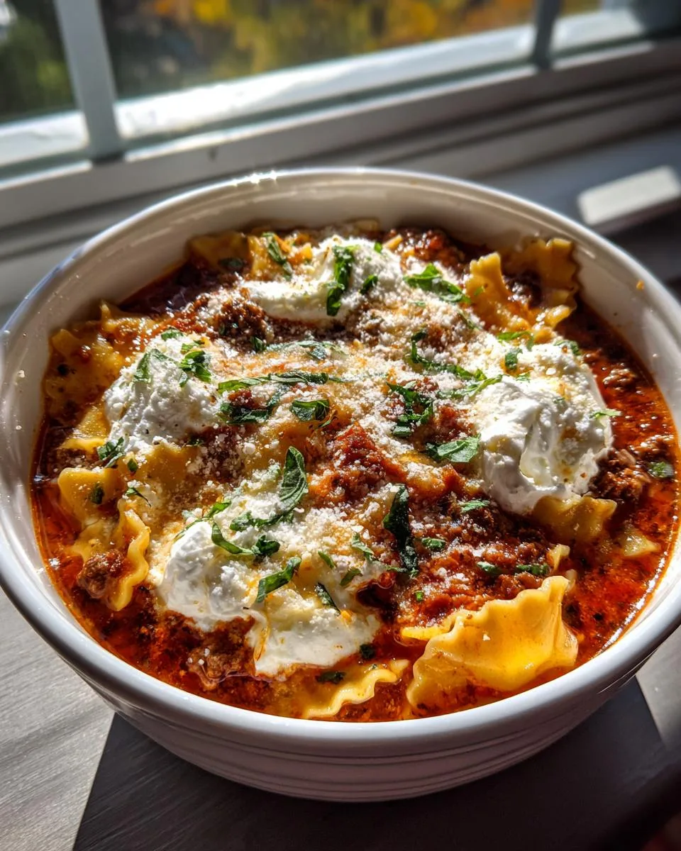 Slow cooker Lasagna Soup - detail 3