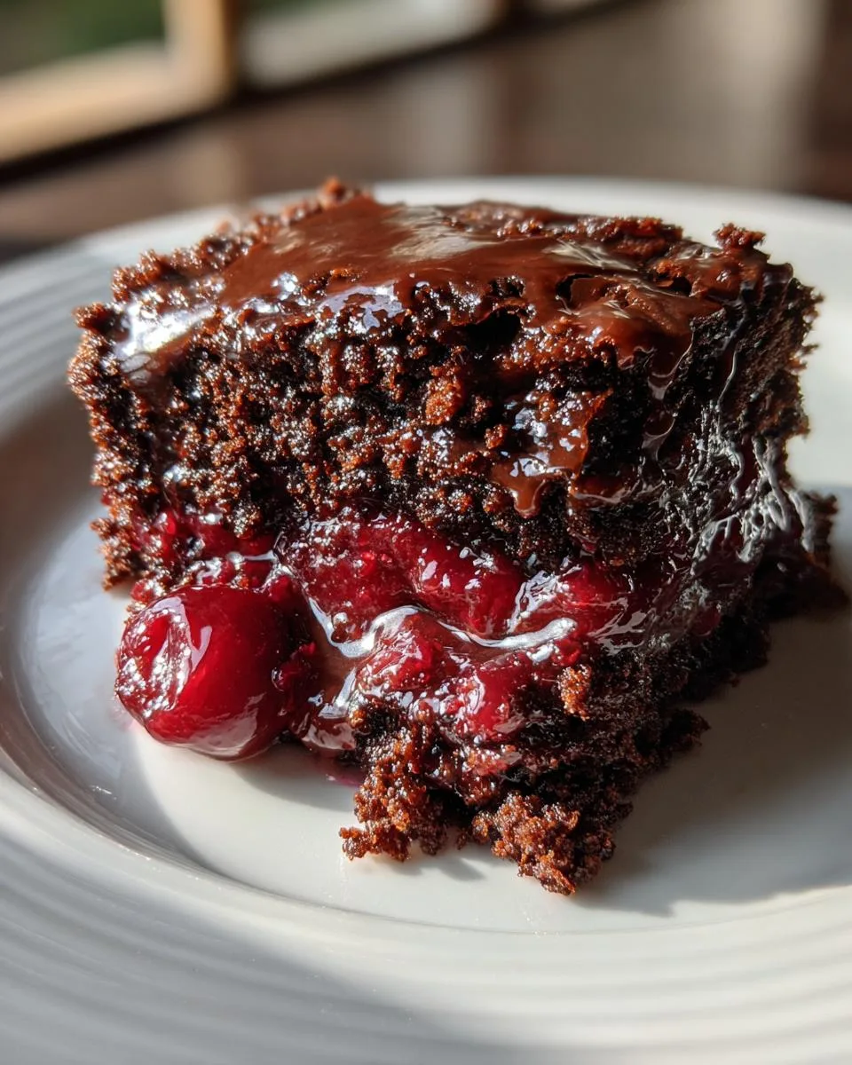 Irresistible 3-Ingredient Chocolate Cherry Dump Cake Bliss 7 3-Ingredient Chocolate Cherry Dump Cake - detail 3