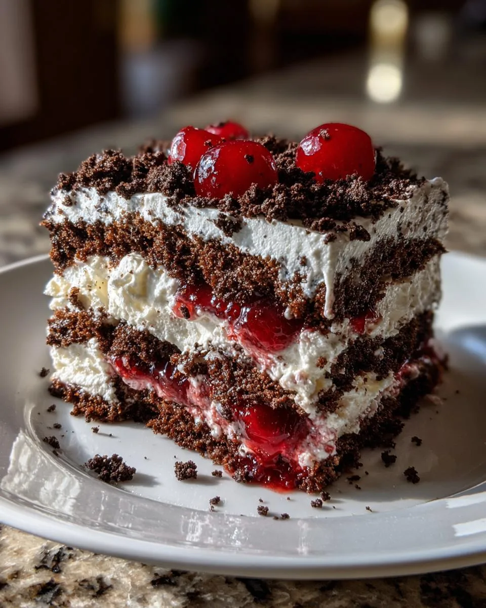 Cherry Oreo Icebox Cake - detail 4