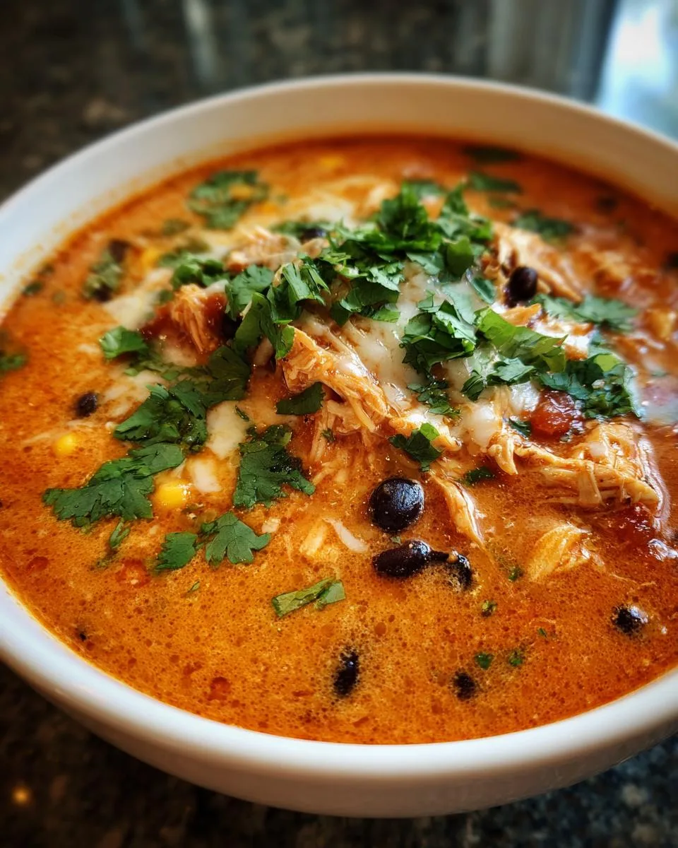 Creamy Chicken Enchilada Soup - detail 2