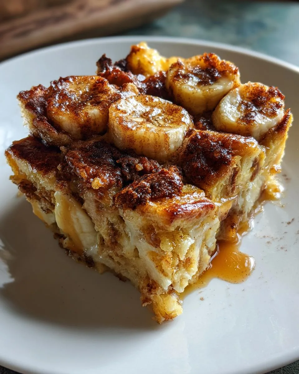Crockpot Banana French Toast Casserole - detail 2