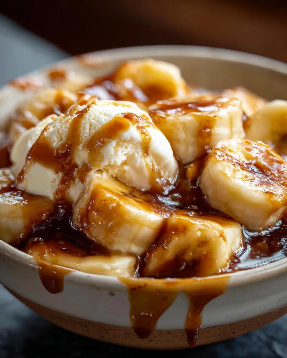 Crockpot Banana and Caramel Sauce Dessert - detail 1