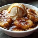 Crockpot Banana and Caramel Sauce Dessert