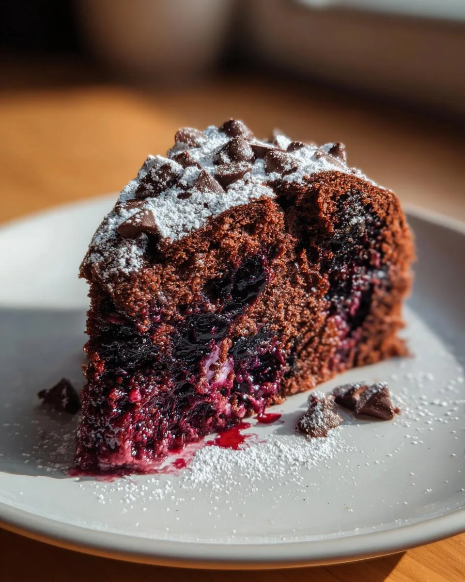 Crockpot Blackberry Chocolate Cake - detail 1