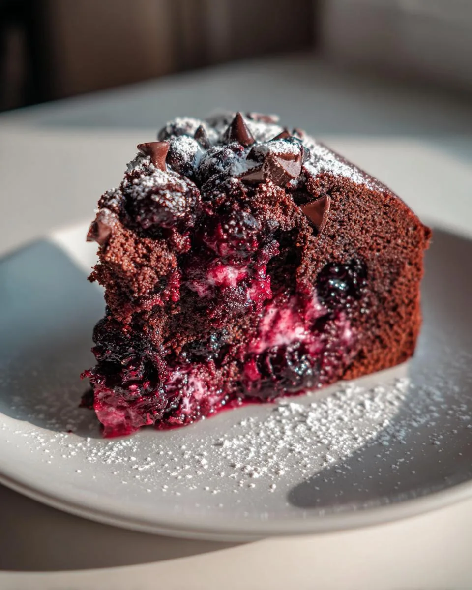 Crockpot Blackberry Chocolate Cake - detail 2