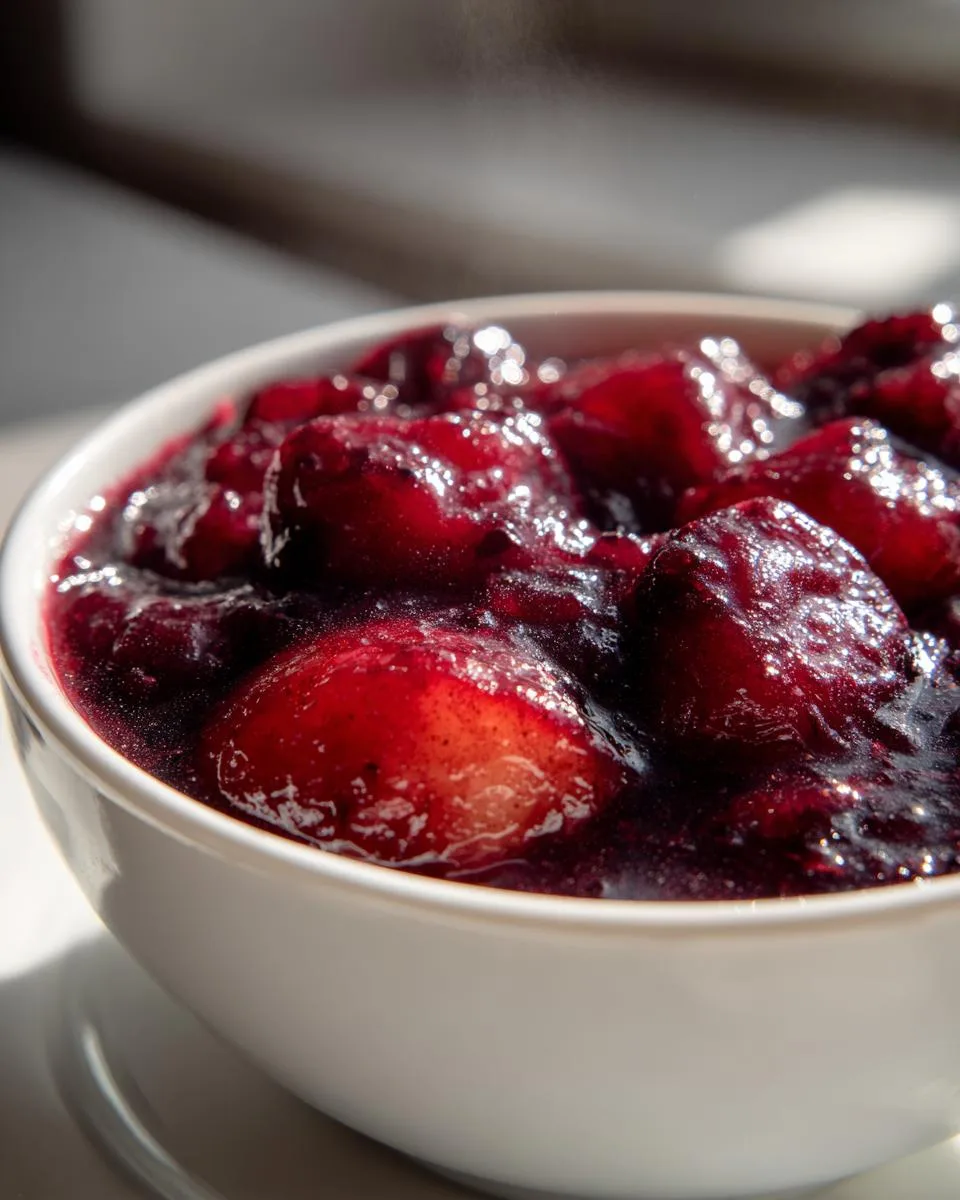 Crockpot Blackberry and Apple Compote - detail 1