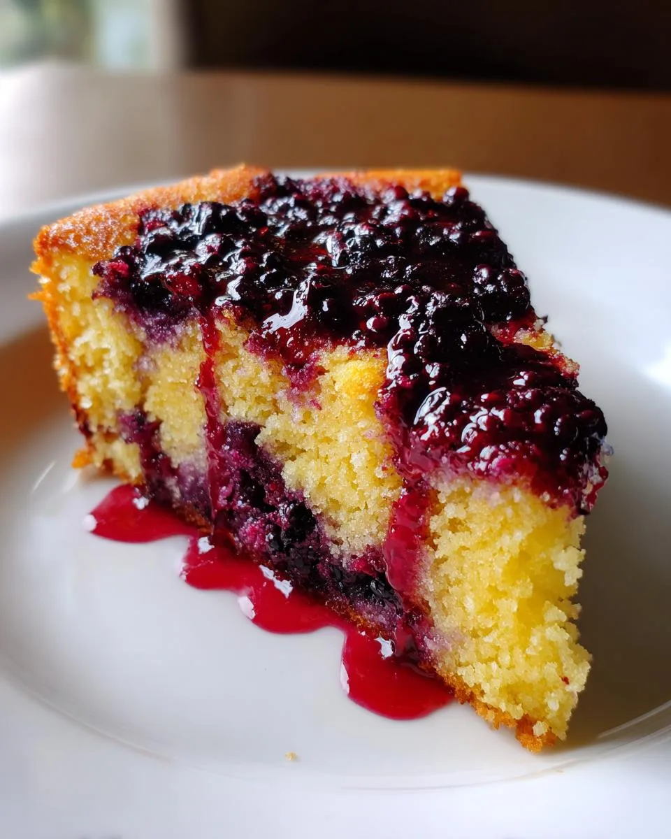 Crockpot Blackberry and Lemon Pudding Cake - detail 2