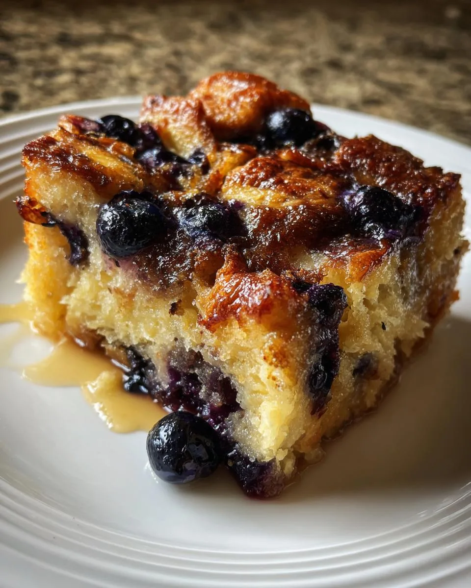 Crockpot Blueberry Bread Pudding - detail 2