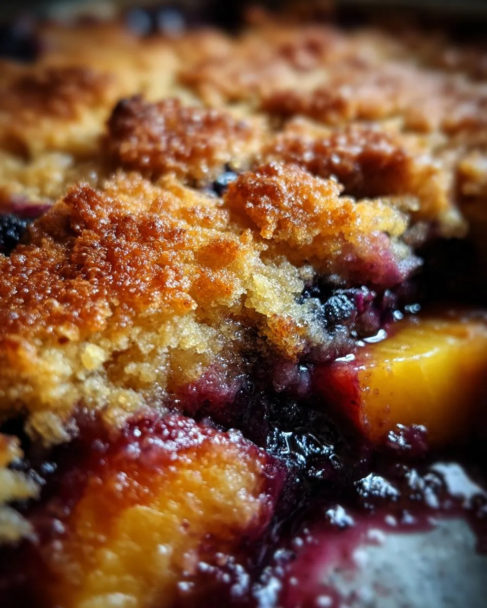 Fluffy 2-Hour Crockpot Blueberry Peach Cobbler Bliss 6 Crockpot Blueberry Peach Cobbler - detail 2