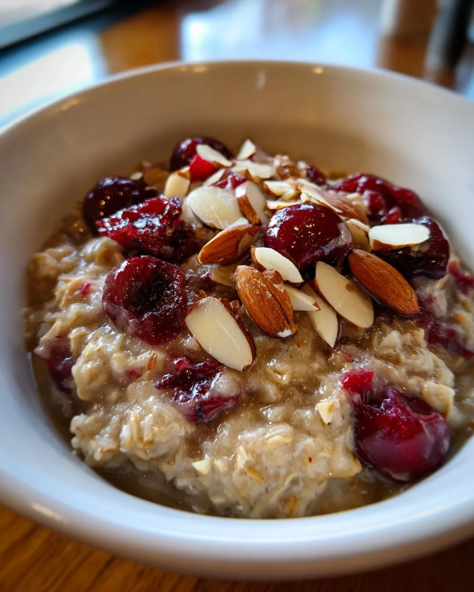 Crockpot Cherry Almond Oatmeal: 6-Hour Breakfast Bliss 6 Crockpot Cherry Almond Oatmeal - detail 1