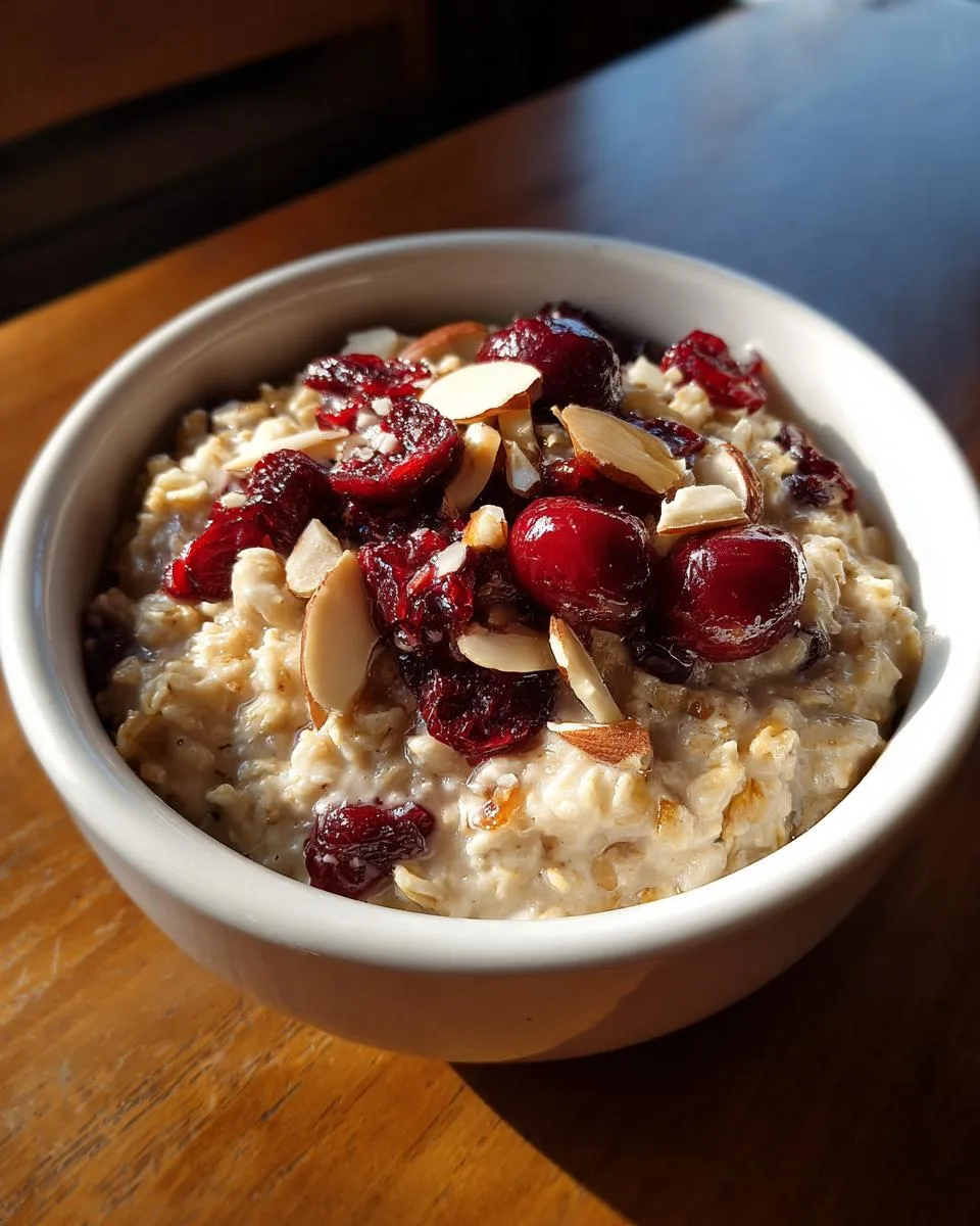 Crockpot Cherry Almond Oatmeal: 6-Hour Breakfast Bliss 7 Crockpot Cherry Almond Oatmeal - detail 2