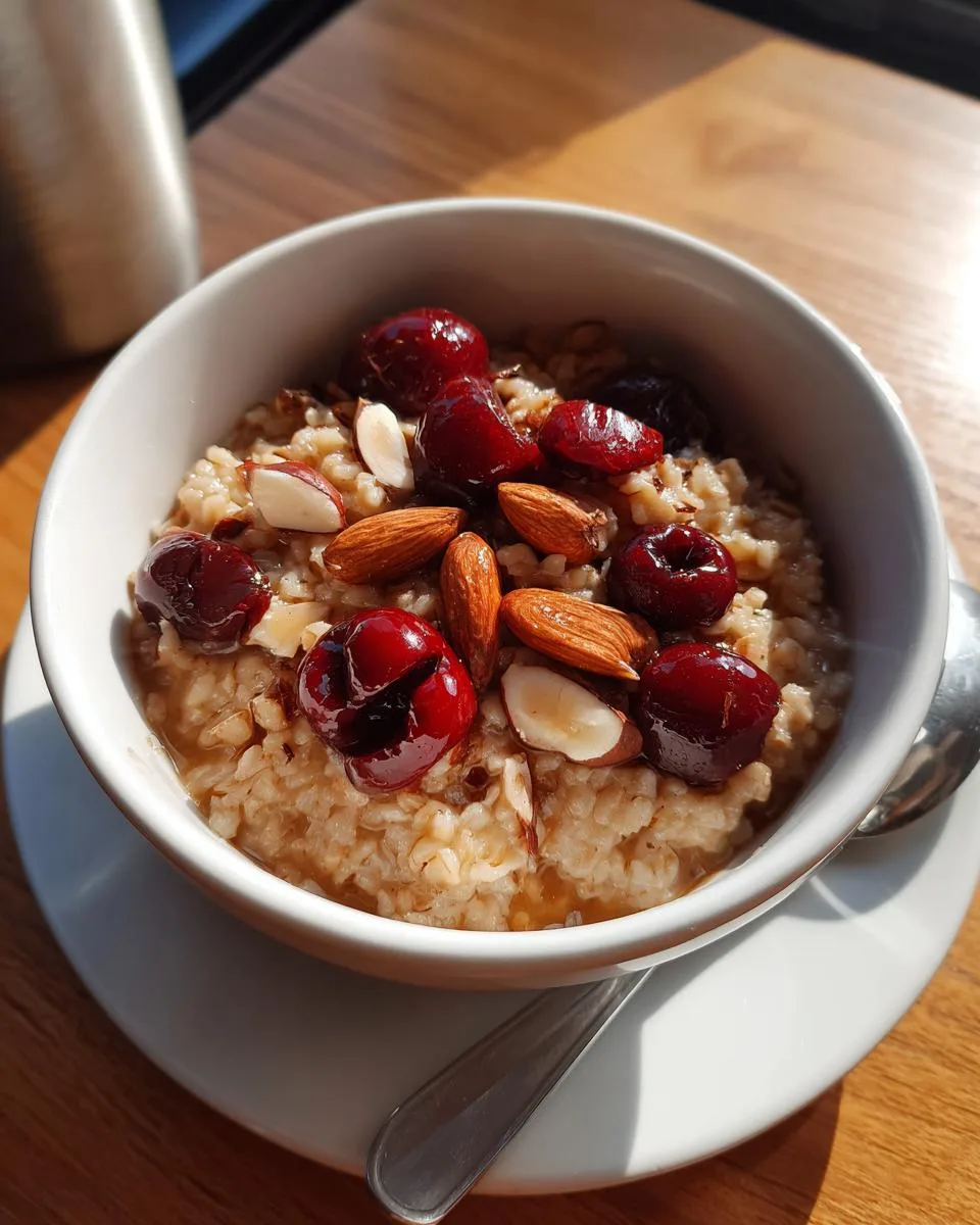 Crockpot Cherry Almond Oatmeal: 6-Hour Breakfast Bliss 8 Crockpot Cherry Almond Oatmeal - detail 3
