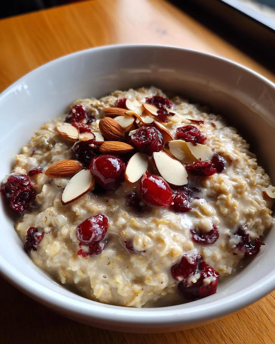 Crockpot Cherry Almond Oatmeal: 6-Hour Breakfast Bliss 9 Crockpot Cherry Almond Oatmeal - detail 4