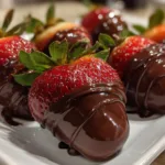 Crockpot Chocolate Covered Strawberries