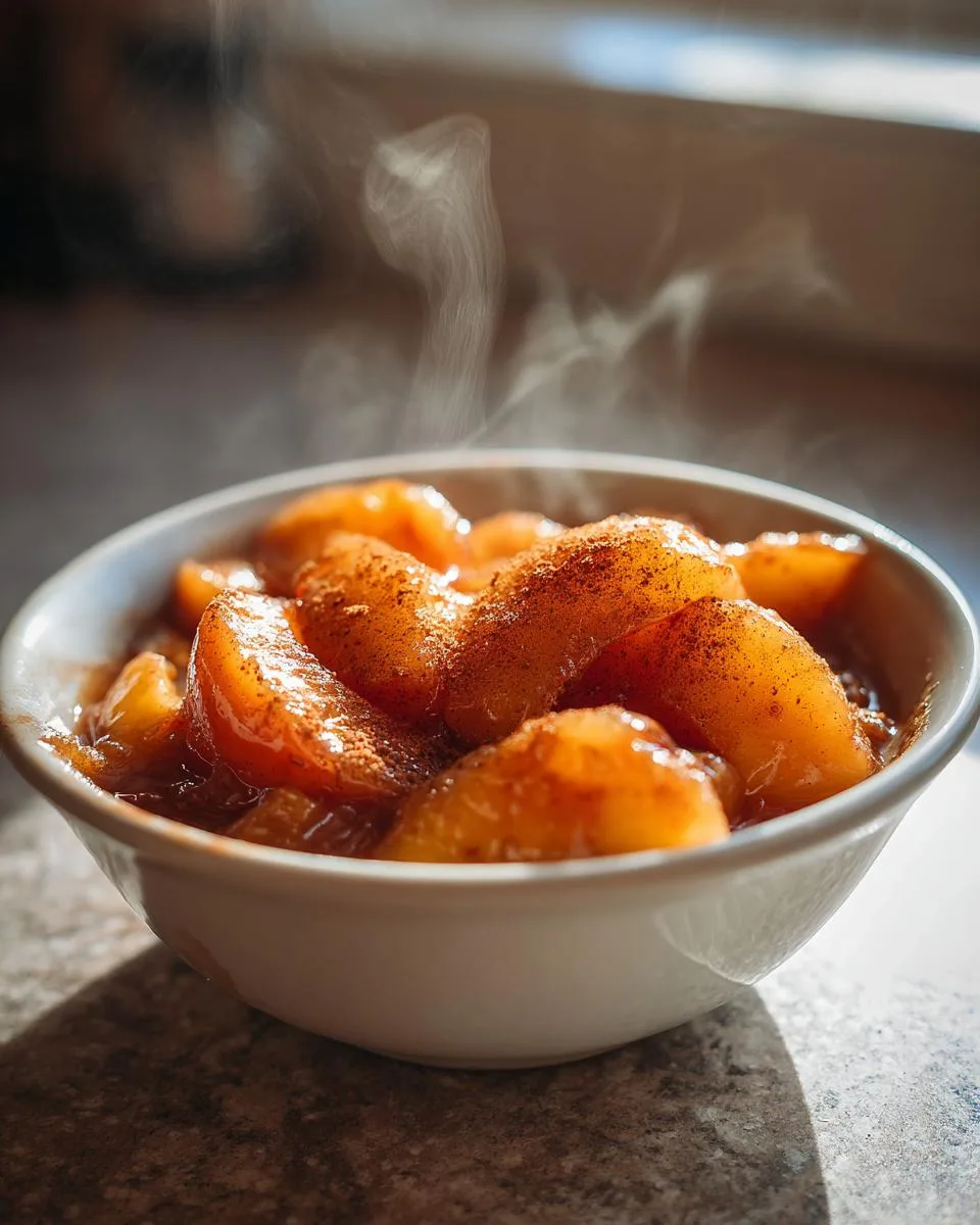Crockpot Cinnamon Peaches - detail 2