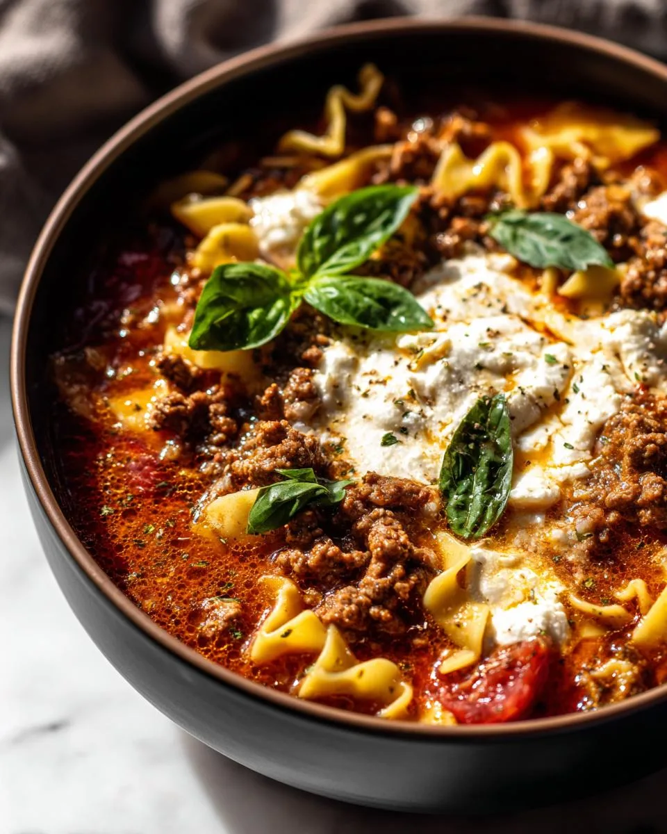 Crockpot Lasagna Soup - detail 2