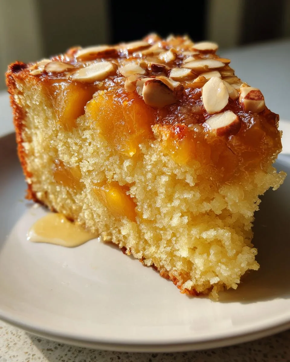 Crockpot Peach Almond Cake - detail 1