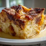 Crockpot Peach Bread Pudding