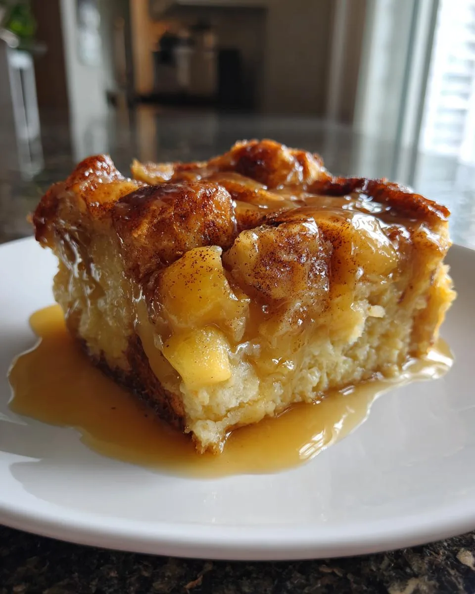 Crockpot Peach Bread Pudding - detail 2