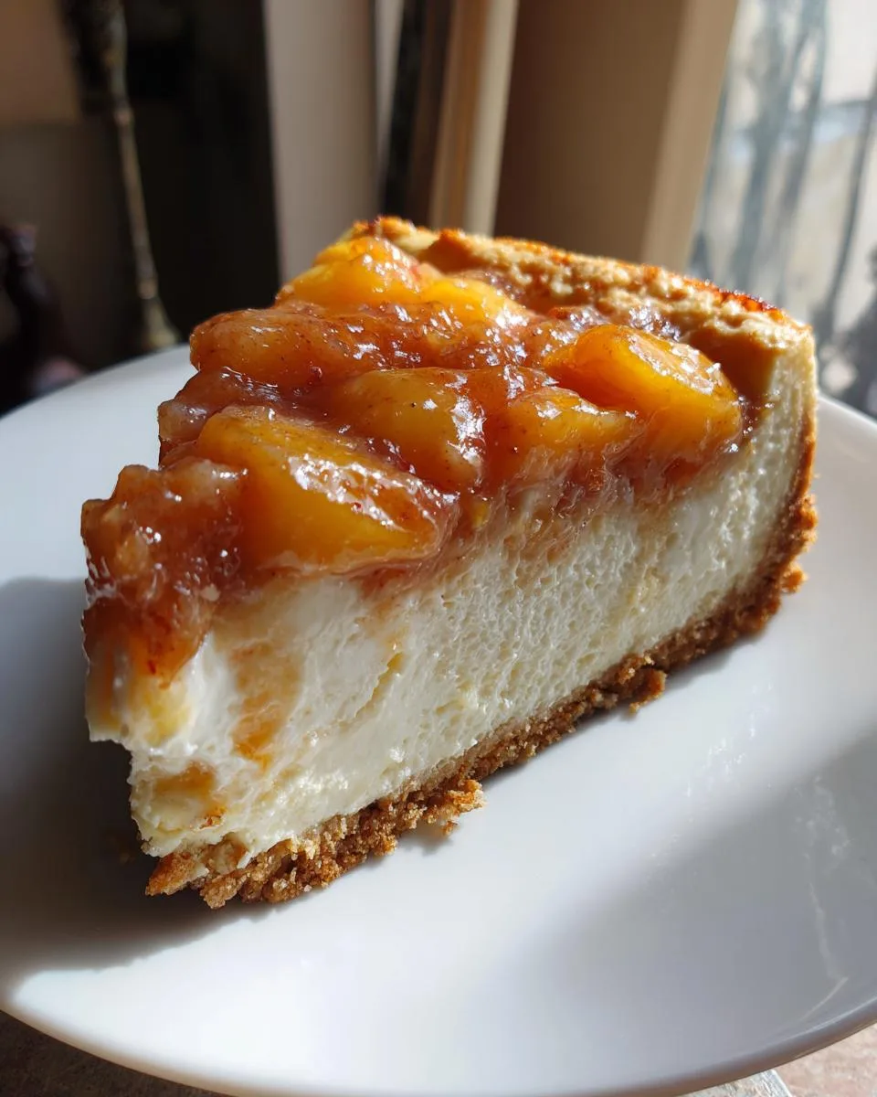 Crockpot Peach Cheesecake - detail 1