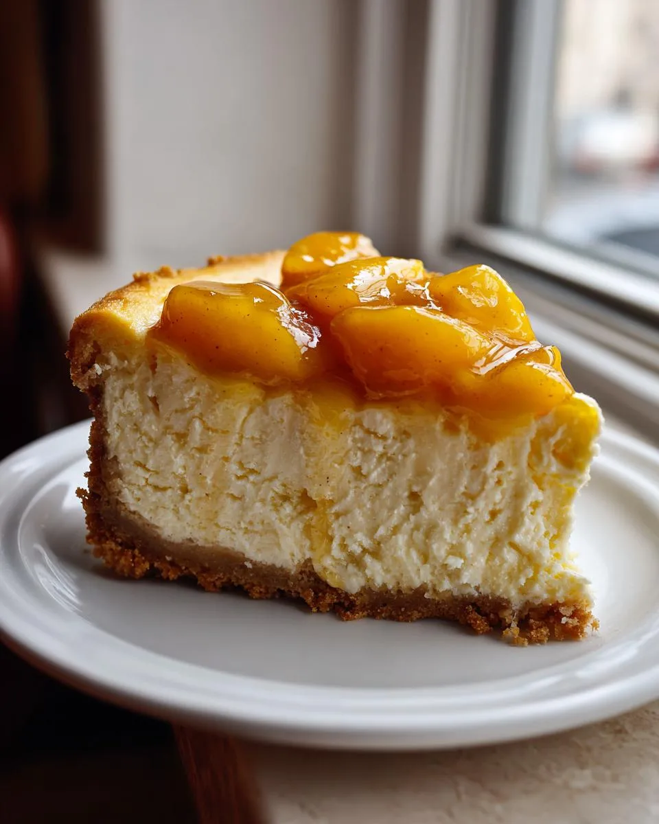 Crockpot Peach Cheesecake - detail 2