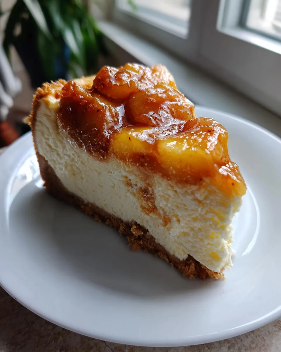 Crockpot Peach Cheesecake - detail 3