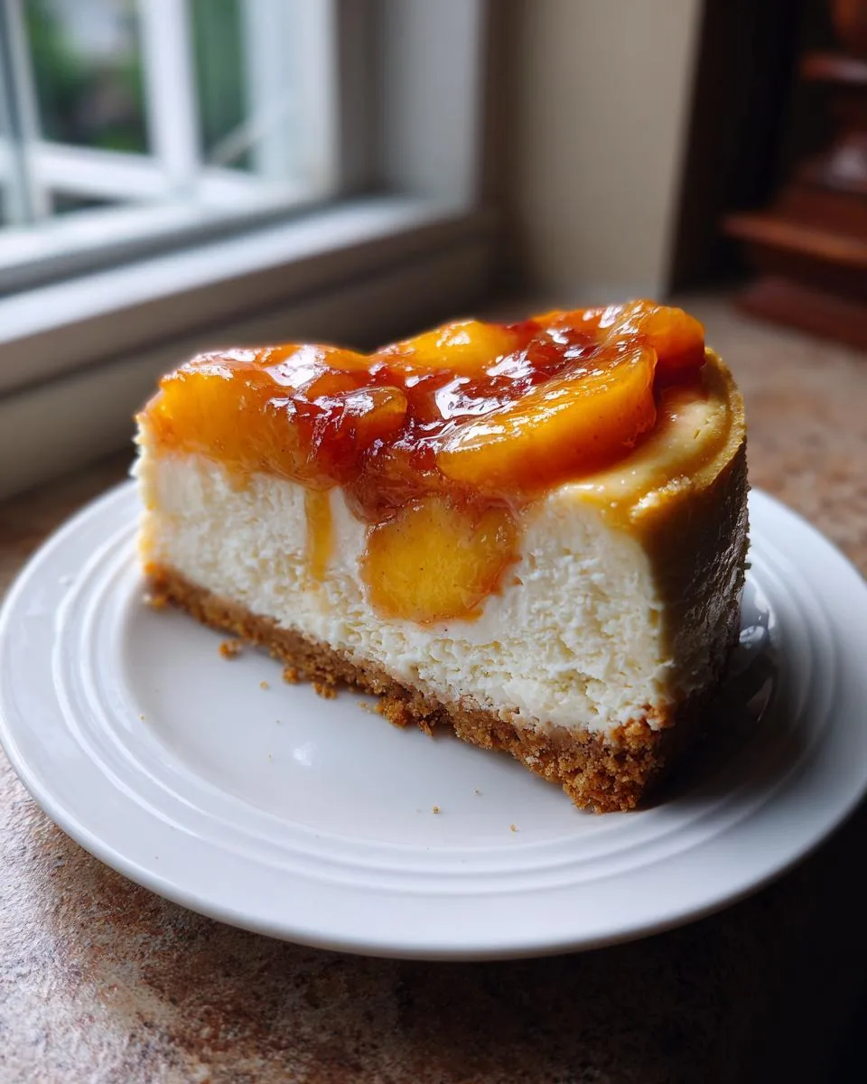 Crockpot Peach Cheesecake - detail 4