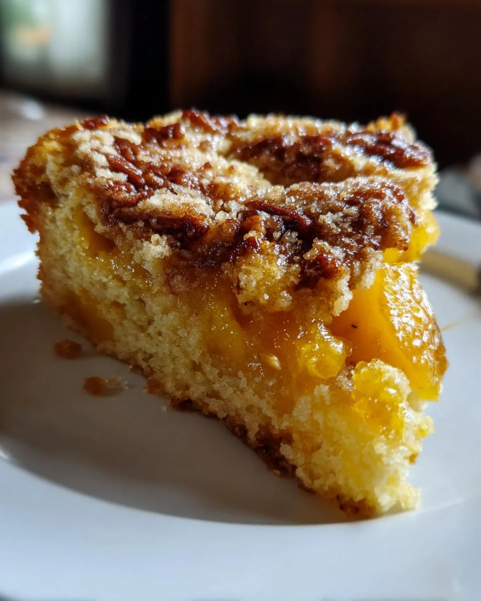 Crockpot Peach Dump Cake - detail 1