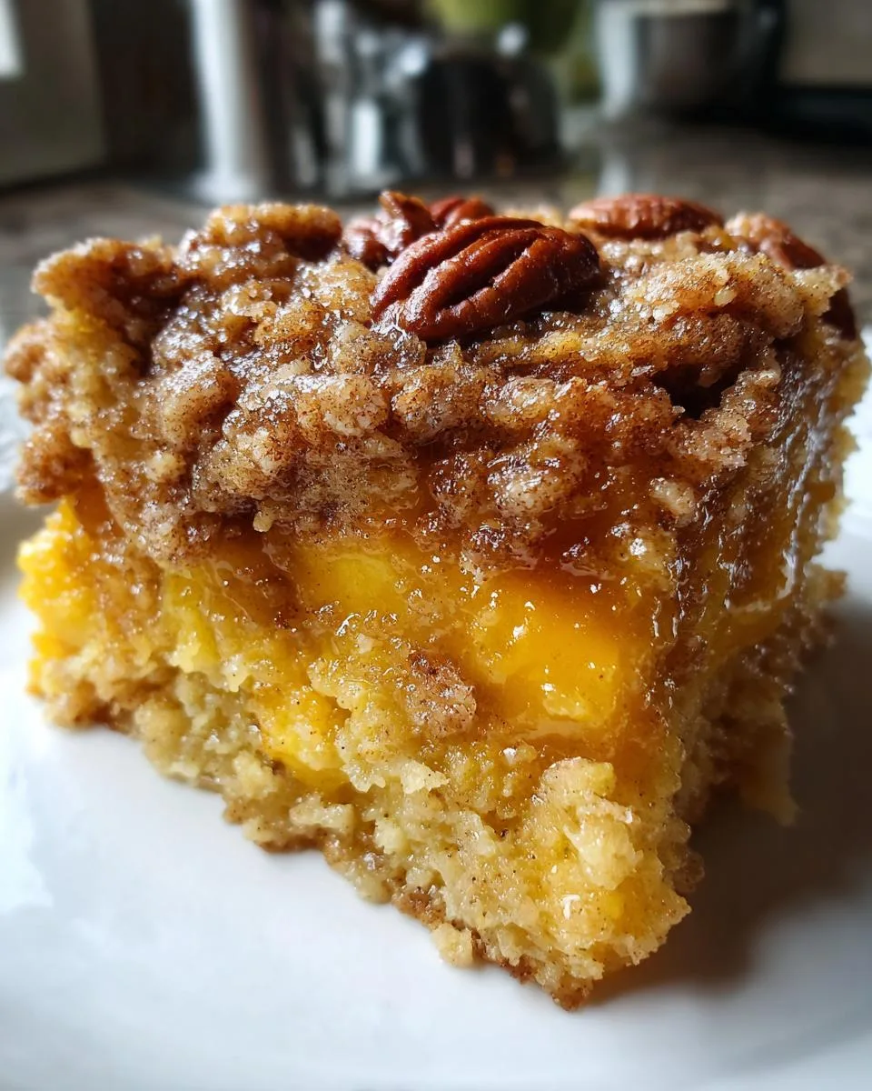 Crockpot Peach Dump Cake - detail 2