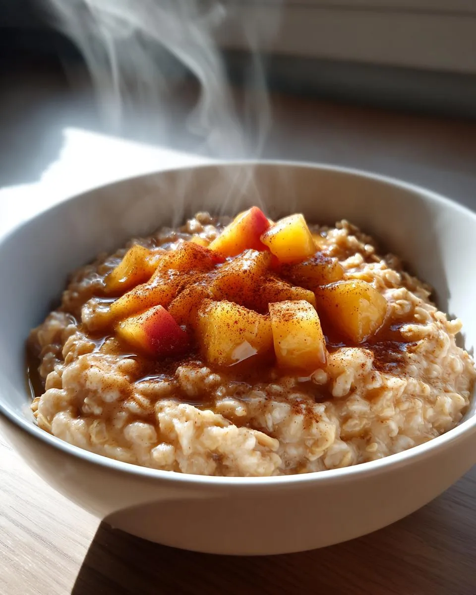 Crockpot Peach Oatmeal - detail 2