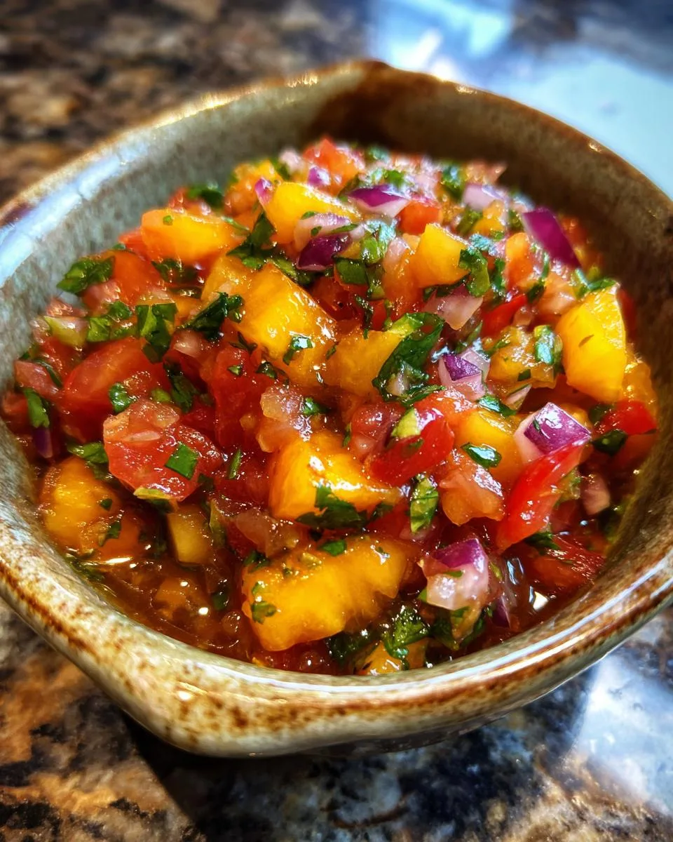 Spicy Crockpot Peach Salsa in Just 4 Simple Steps 8 Crockpot Peach Salsa - detail 3
