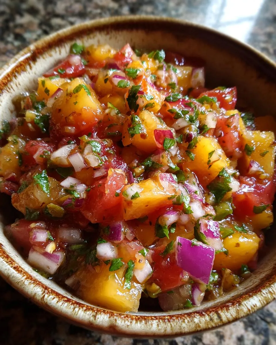 Spicy Crockpot Peach Salsa in Just 4 Simple Steps 9 Crockpot Peach Salsa - detail 4