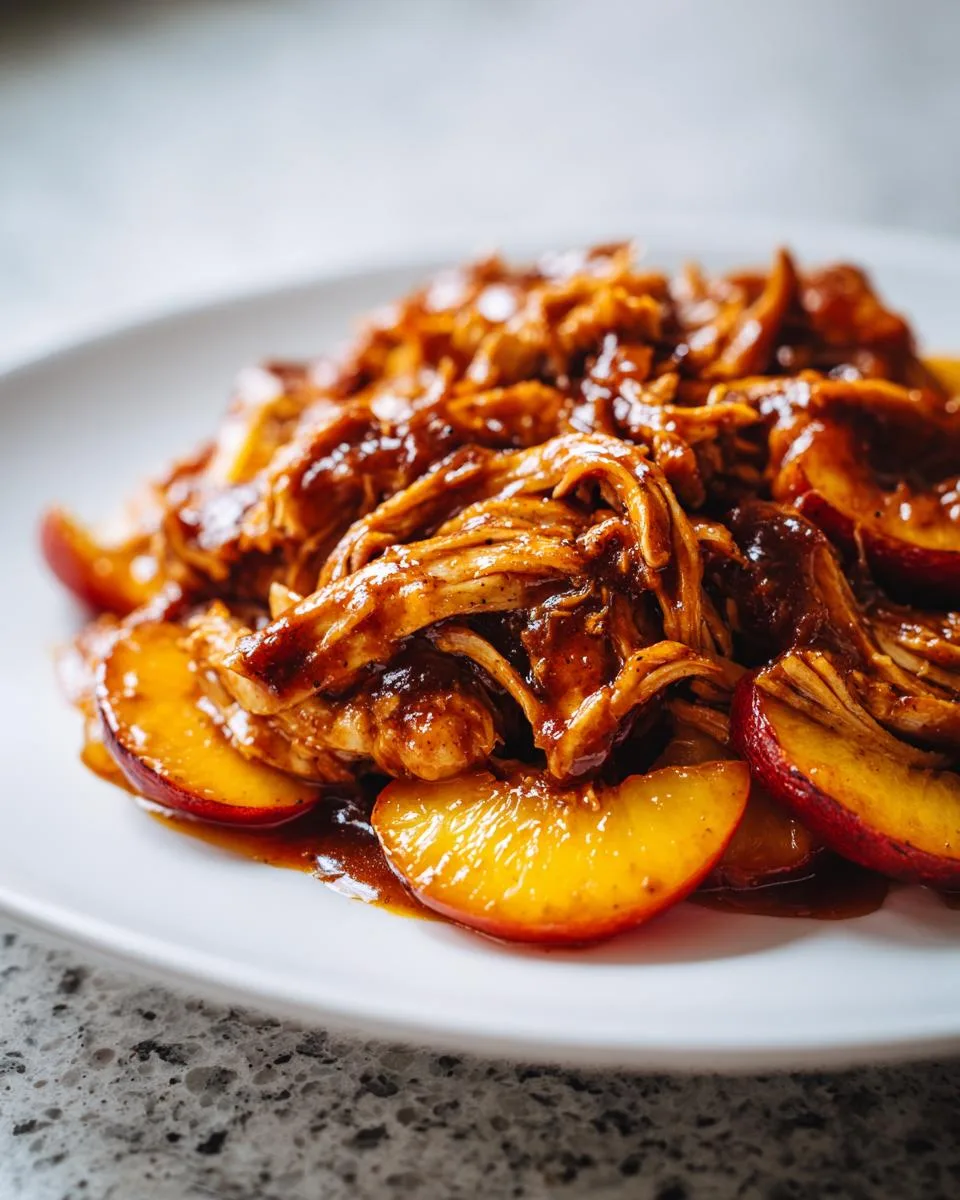Juicy Crockpot Peach and Bourbon Chicken in 3 Easy Steps 8 Crockpot Peach and Bourbon Chicken - detail 3