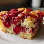 Crockpot Raspberry Dump Cake