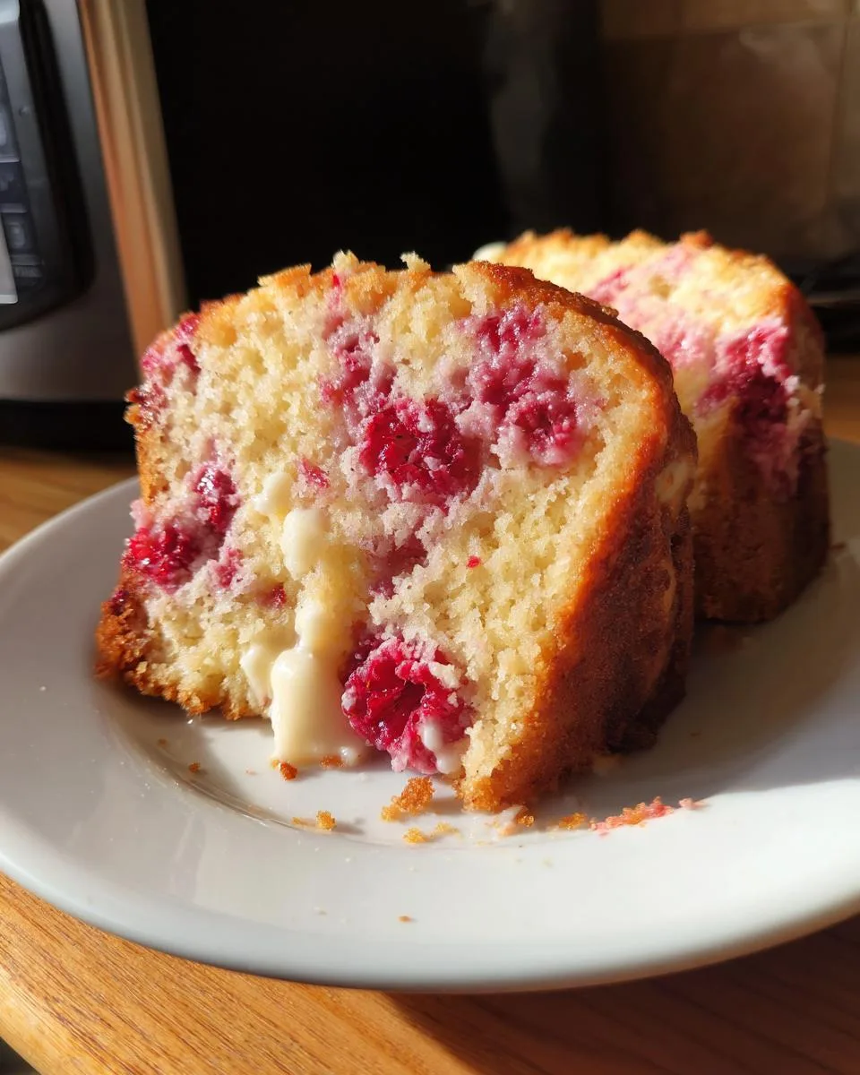 Irresistible Crockpot Raspberry White Chocolate Cake in 2 Hours 9 Crockpot Raspberry and White Chocolate Cake - detail 4