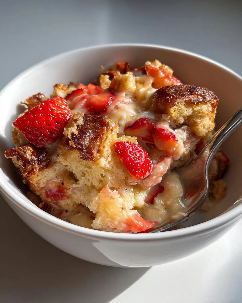 Crockpot Strawberry Bread Pudding - detail 4