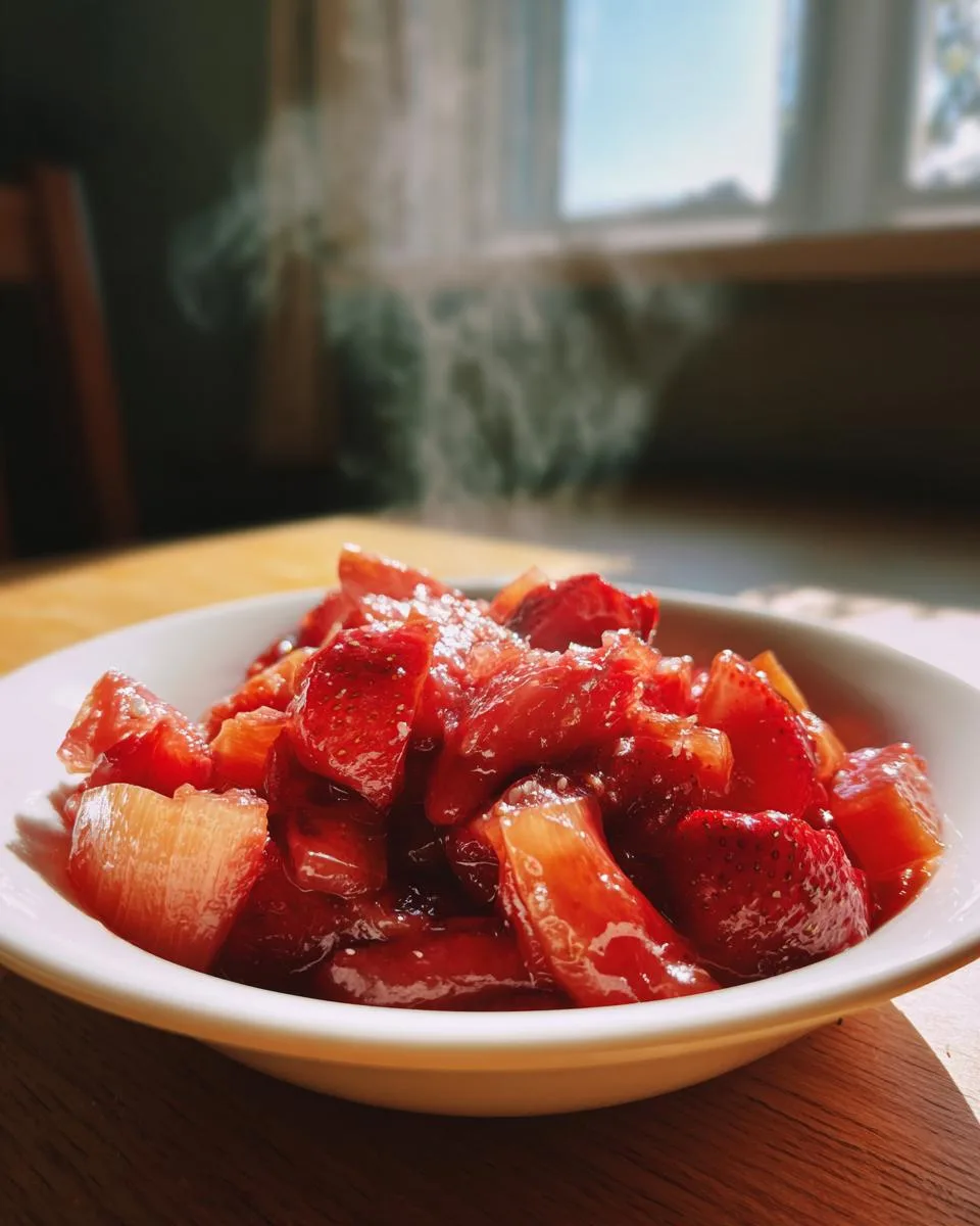 Crockpot Strawberry Rhubarb Compote - detail 1