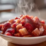 Crockpot Strawberry Rhubarb Compote