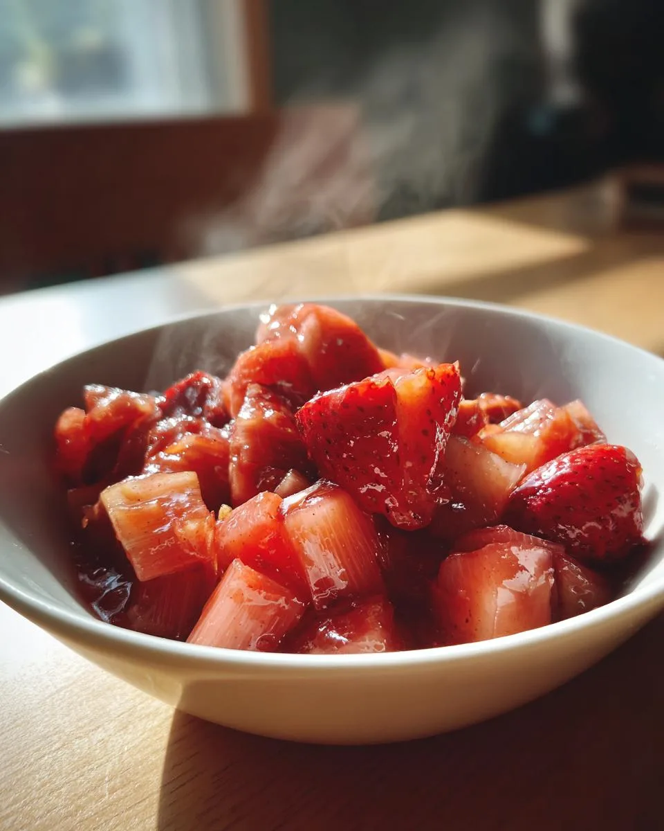 Crockpot Strawberry Rhubarb Compote - detail 2