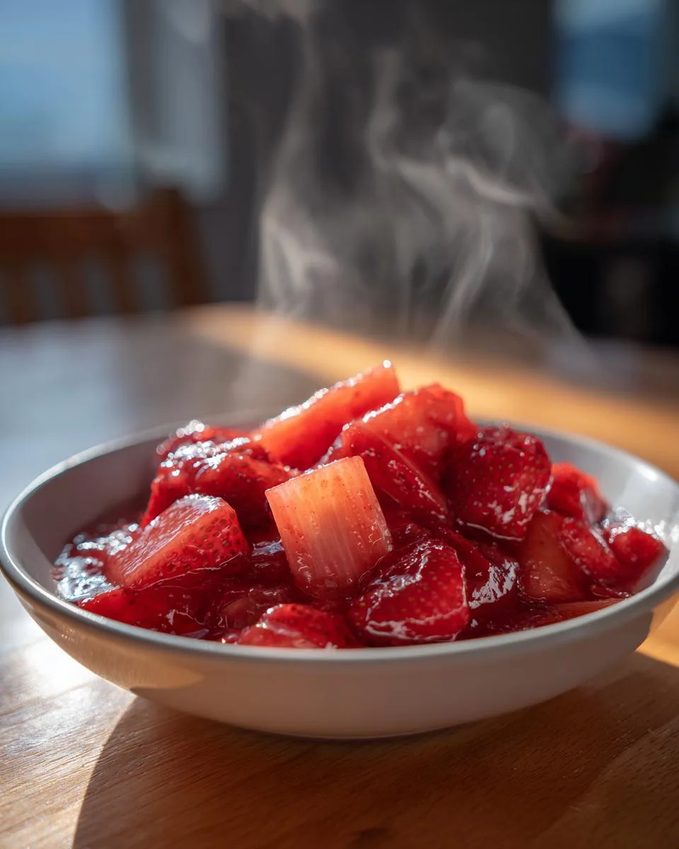 Crockpot Strawberry Rhubarb Compote - detail 3