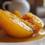 Crockpot Vanilla Poached Peaches