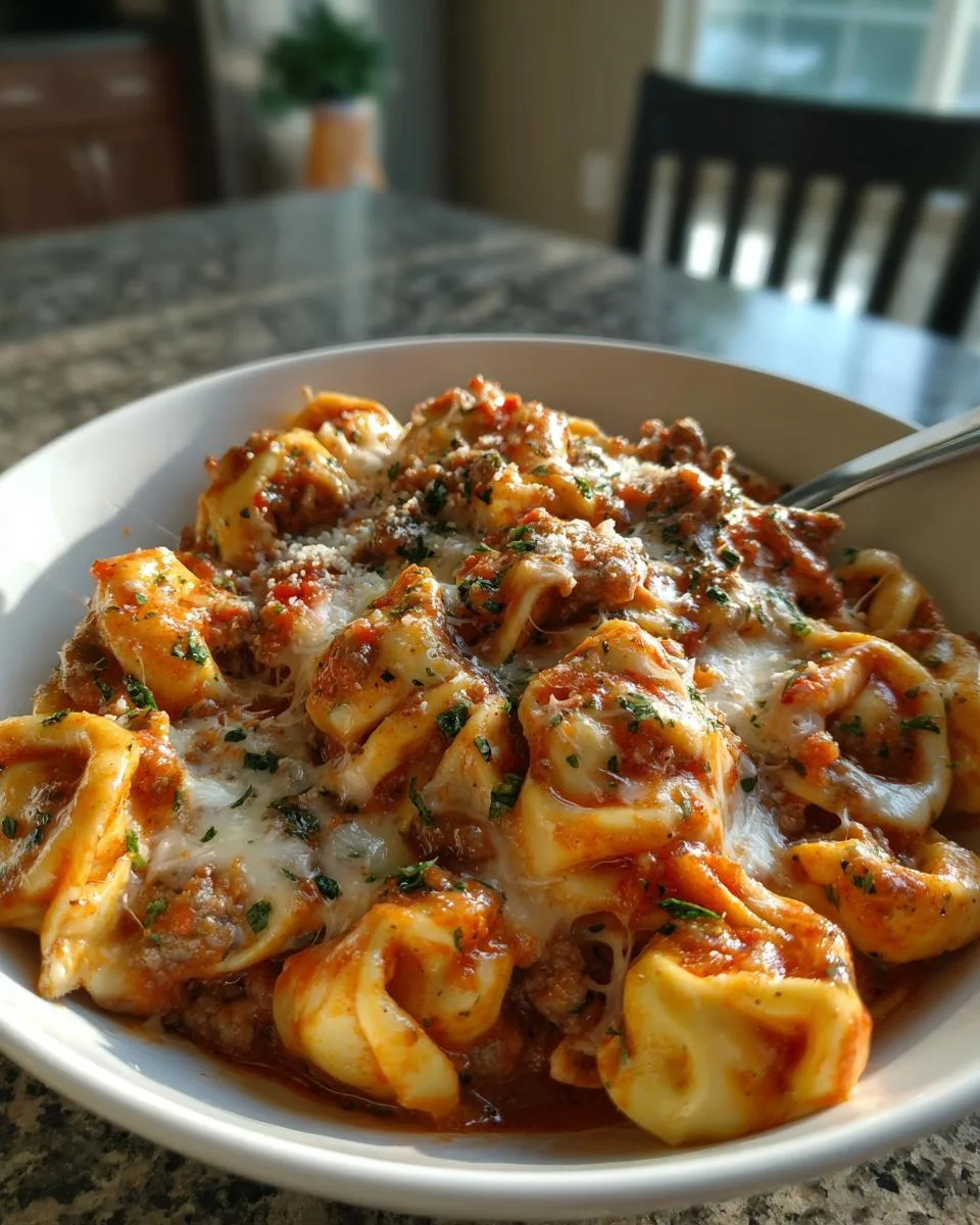 Easy 3-Step Crockpot Cheesy Sausage Tortellini Heaven 6 Crockpot cheesy sausage tortellini - detail 1