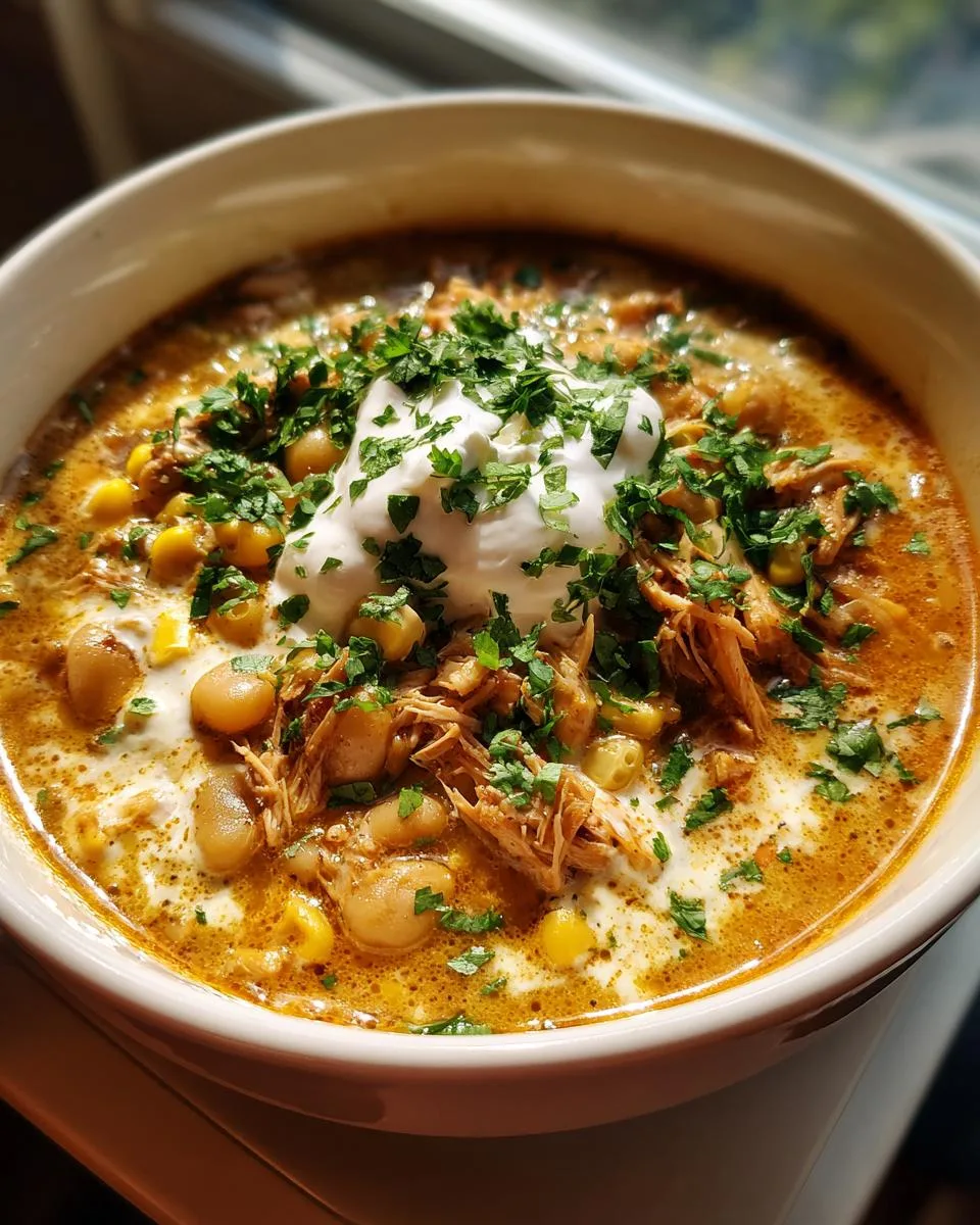 Creamy 4-Ingredient Crockpot White Chicken Chili Magic 8 Easiest Crockpot White Chicken Chili with Cream Cheese - detail 3