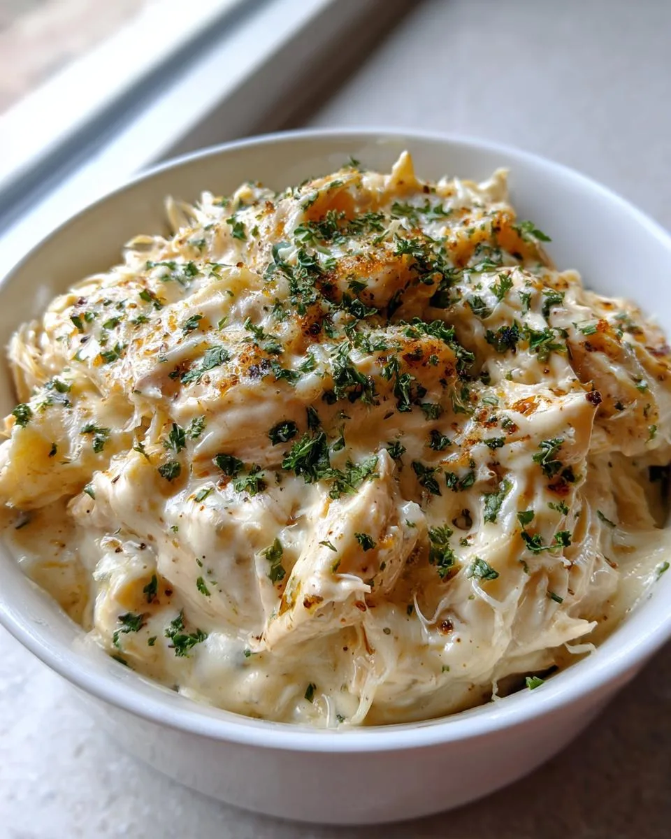 Keto Crockpot Chicken Alfredo - detail 3